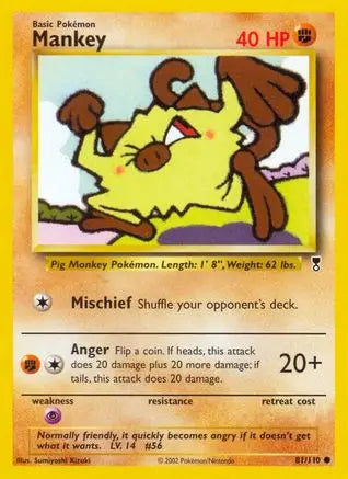 Mankey 081  Legendary Collection - Common Legendary Collection Pokemon Single  Squirtle Squad Card Shop.