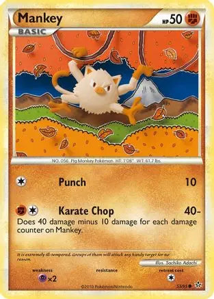 Mankey 053  Unleashed - Common Unleashed Pokemon Single  Squirtle Squad Card Shop.