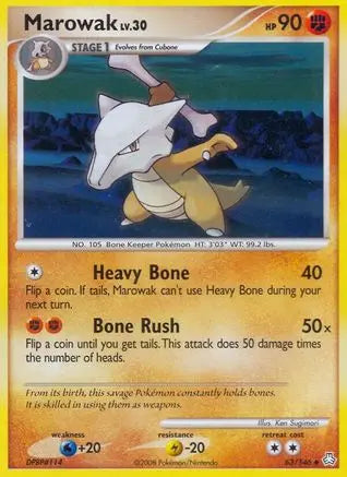 Marowak 063  Legends Awakened - Uncommon Legends Awakened Pokemon Single  Squirtle Squad Card Shop.