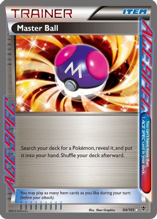 Master Ball  - Holofoil Plasma Blast - Rare Ace Plasma Blast Pokemon Single  Squirtle Squad Card Shop.