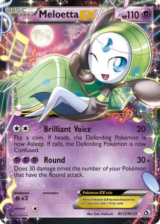 Meloetta EX RC11  - Holofoil Legendary Treasures Radiant Collection - Ultra Rare Legendary Treasures: Radiant Collection Pokemon Single  Squirtle Squad Card Shop.