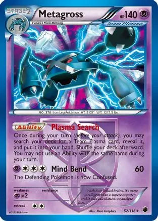 Metagross (Team Plasma)  - Reverse Holofoil Plasma Freeze - Holo Rare