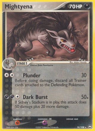 Mightyena  - Reverse Holofoil Power Keepers - Rare Power Keepers Pokemon Single  Squirtle Squad Card Shop.