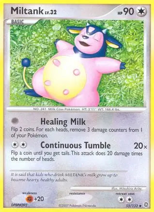Miltank 055  - Reverse Holofoil Secret Wonders - Uncommon Secret Wonders Pokemon Single  Squirtle Squad Card Shop.
