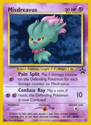 Misdreavus 039  WoTC Promo - Promo WoTC Promo Pokemon Single  Squirtle Squad Card Shop.