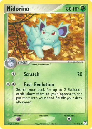 Nidorina  - Reverse Holofoil FireRed & LeafGreen - Uncommon FireRed & LeafGreen Pokemon Single  Squirtle Squad Card Shop.
