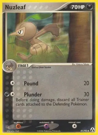 Nuzleaf  - Reverse Holofoil Legend Maker - Uncommon