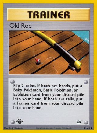 Old Rod 064  - 1st Edition Neo Revelation - Common Neo Revelation Pokemon Single  Squirtle Squad Card Shop.