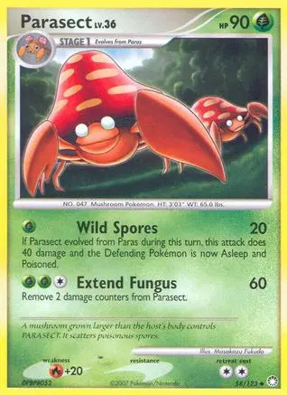 Parasect  - Reverse Holofoil Mysterious Treasures - Uncommon Mysterious Treasures Pokemon Single  Squirtle Squad Card Shop.
