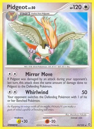 Pidgeot  Secret Wonders - Rare Secret Wonders Pokemon Single  Squirtle Squad Card Shop.