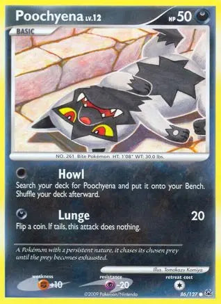 Poochyena 086  - Reverse Holofoil Platinum - Common