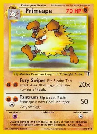 Primeape  Legendary Collection - Uncommon Legendary Collection Pokemon Single  Squirtle Squad Card Shop.
