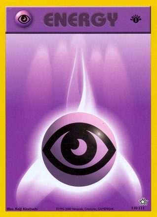 Psychic Energy 110  - 1st Edition Neo Genesis - Common Neo Genesis Pokemon Single  Squirtle Squad Card Shop.