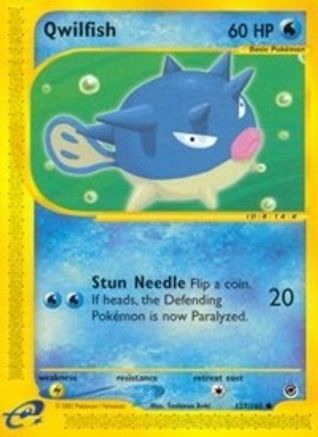 Qwilfish  - Reverse Holofoil Expedition - Common Expedition Pokemon Single  Squirtle Squad Card Shop.