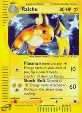 Raichu (25)  - Reverse Holofoil Expedition - Holo Rare Expedition Pokemon Single  Squirtle Squad Card Shop.
