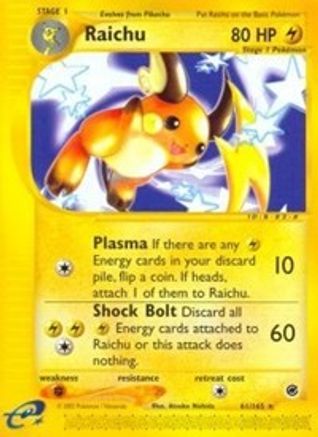 Raichu (61) (61) 061  Expedition - Rare Expedition Pokemon Single  Squirtle Squad Card Shop.