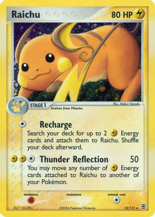 Raichu  - Holofoil FireRed & LeafGreen - Holo Rare FireRed & LeafGreen Pokemon Single  Squirtle Squad Card Shop.