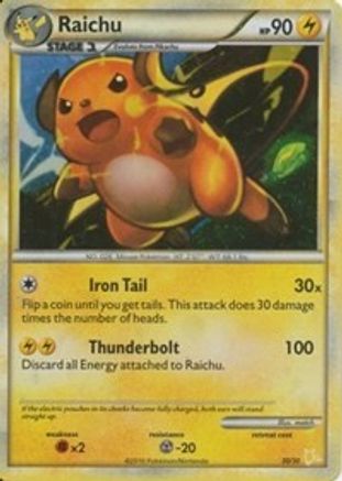 Raichu (#30 Holo)  - Holofoil HGSS Trainer Kit Gyarados & Raichu - Common HGSS Trainer Kit: Gyarados & Raichu Pokemon Single  Squirtle Squad Card Shop.