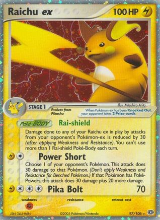 Raichu ex  - Holofoil Emerald - Ultra Rare Emerald Pokemon Single  Squirtle Squad Card Shop.