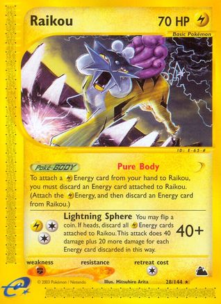 Raikou  Skyridge - Rare Skyridge Pokemon Single  Squirtle Squad Card Shop.