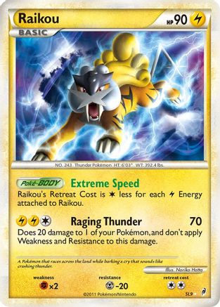 Raikou (Shiny)  - Holofoil Call of Legends - Shiny Holo Rare Call of Legends Pokemon Single  Squirtle Squad Card Shop.
