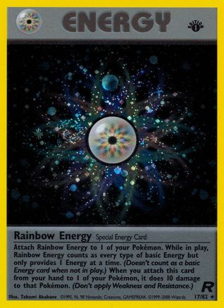 Rainbow Energy (17) (17) 017  - 1st Edition Holofoil Team Rocket - Holo Rare Team Rocket Pokemon Single  Squirtle Squad Card Shop.