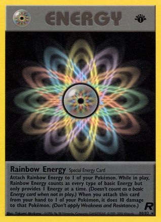 Rainbow Energy (80) (80) 080  - 1st Edition Team Rocket - Rare Team Rocket Pokemon Single  Squirtle Squad Card Shop.