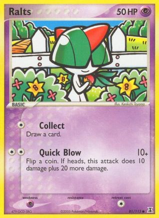 Ralts 081  - Reverse Holofoil Delta Species - Common Delta Species Pokemon Single  Squirtle Squad Card Shop.