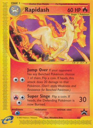 Rapidash (51) (51) 051  WoTC Promo - Promo WoTC Promo Pokemon Single  Squirtle Squad Card Shop.