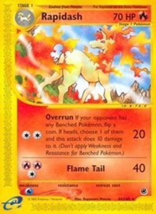 Rapidash (62)  - Reverse Holofoil Expedition - Rare Expedition Pokemon Single  Squirtle Squad Card Shop.