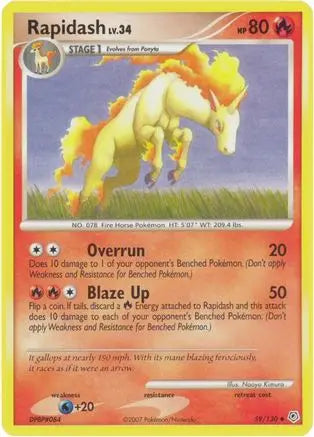 Rapidash  Diamond and Pearl - Uncommon Diamond and Pearl Pokemon Single  Squirtle Squad Card Shop.