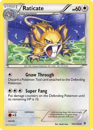 Raticate  - Reverse Holofoil Boundaries Crossed - Uncommon Boundaries Crossed Pokemon Single  Squirtle Squad Card Shop.
