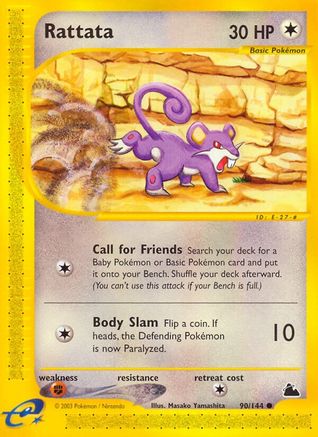 Rattata  Skyridge - Common Skyridge Pokemon Single  Squirtle Squad Card Shop.