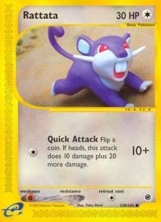 Rattata 128  - Reverse Holofoil Expedition - Common Expedition Pokemon Single  Squirtle Squad Card Shop.