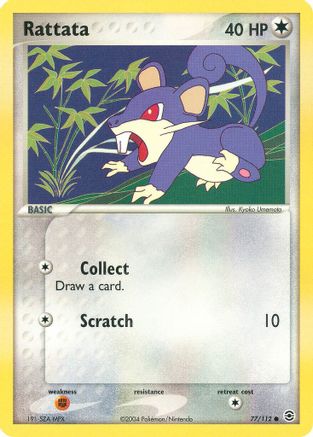 Rattata/112  - Reverse Holofoil FireRed & LeafGreen - Common FireRed & LeafGreen Pokemon Single  Squirtle Squad Card Shop.