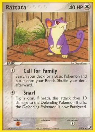 Rattata 072/109  Team Rocket Returns - Common Team Rocket Returns Pokemon Single  Squirtle Squad Card Shop.