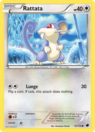 Rattata  - Reverse Holofoil Plasma Freeze - Common Plasma Freeze Pokemon Single  Squirtle Squad Card Shop.