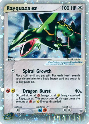 Rayquaza ex  - Holofoil Dragon - Ultra Rare Dragon Pokemon Single  Squirtle Squad Card Shop.