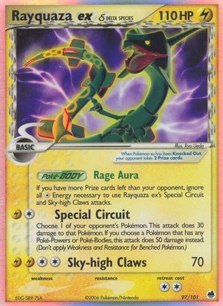 Rayquaza ex (Delta Species)  - Holofoil Dragon Frontiers - Ultra Rare Dragon Frontiers Pokemon Single  Squirtle Squad Card Shop.