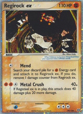 Regirock ex  - Holofoil Emerald - Ultra Rare Emerald Pokemon Single  Squirtle Squad Card Shop.