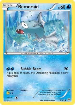 Remoraid  - Reverse Holofoil Plasma Blast - Common Plasma Blast Pokemon Single  Squirtle Squad Card Shop.