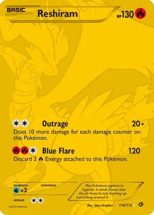 Reshiram (114 Full Art Secret Rare)  - Holofoil Legendary Treasures - Secret Rare Legendary Treasures Pokemon Single  Squirtle Squad Card Shop.
