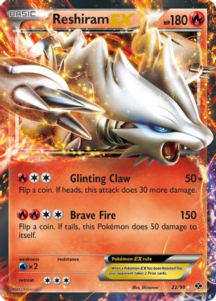 Reshiram EX  - Holofoil Next Destinies - Ultra Rare Next Destinies Pokemon Single  Squirtle Squad Card Shop.