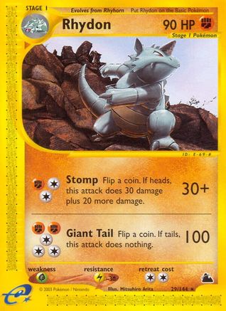 Rhydon (29)  Skyridge - Rare Skyridge Pokemon Single  Squirtle Squad Card Shop.