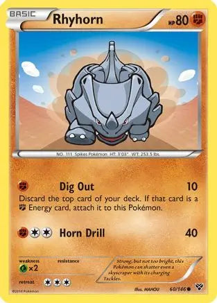 Rhyhorn  XY Base Set - Common
