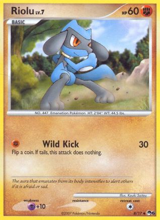 Riolu  POP Series 6 - Uncommon POP Series 6 Pokemon Single  Squirtle Squad Card Shop.