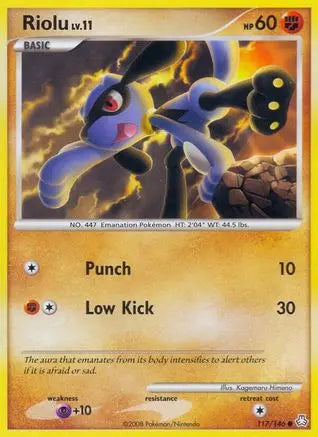 Riolu 117  Legends Awakened - Common Legends Awakened Pokemon Single  Squirtle Squad Card Shop.