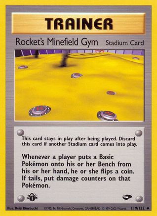 Rocket's Minefield Gym 119  - 1st Edition Gym Challenge - Uncommon Gym Challenge Pokemon Single  Squirtle Squad Card Shop.