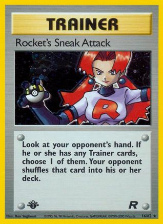 Rocket's Sneak Attack (16) (16) 016  - 1st Edition Holofoil Team Rocket - Holo Rare Team Rocket Pokemon Single  Squirtle Squad Card Shop.