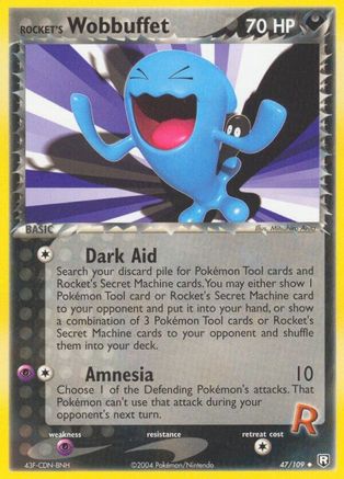 Rocket's Wobbuffet 047  - Reverse Holofoil Team Rocket Returns - Uncommon Team Rocket Returns Pokemon Single  Squirtle Squad Card Shop.